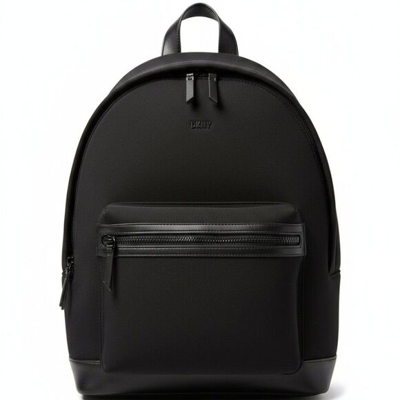 Dkny Handbags - DKNY Neoprene &amp; Faux-Leather Zip-Top Backpack - New Without Tags